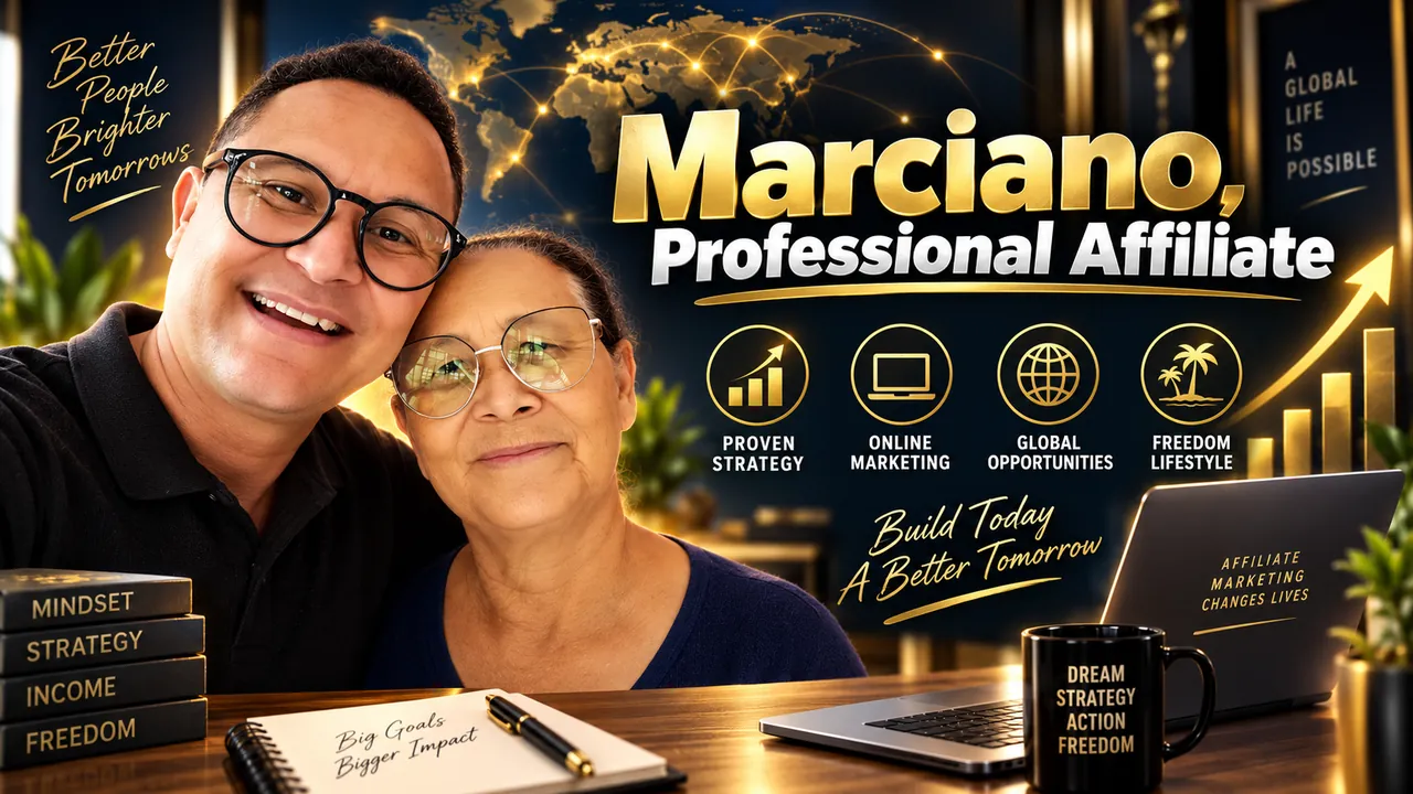Marciano, editor of PLF Reviews, smiling with a family member at his desk